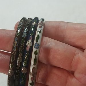Vintage Cloisonne Bangles ( set of 4)